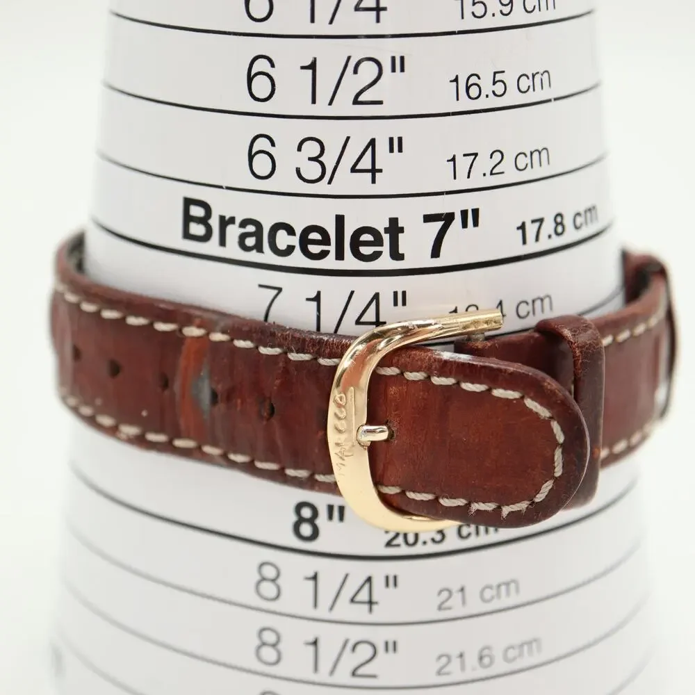 Pulsar Alarm Chrono Ana Digi 41mm Watch Brown Leather V014-9020 w New Battery